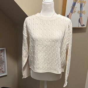 DKNY Cream Knit Sweater